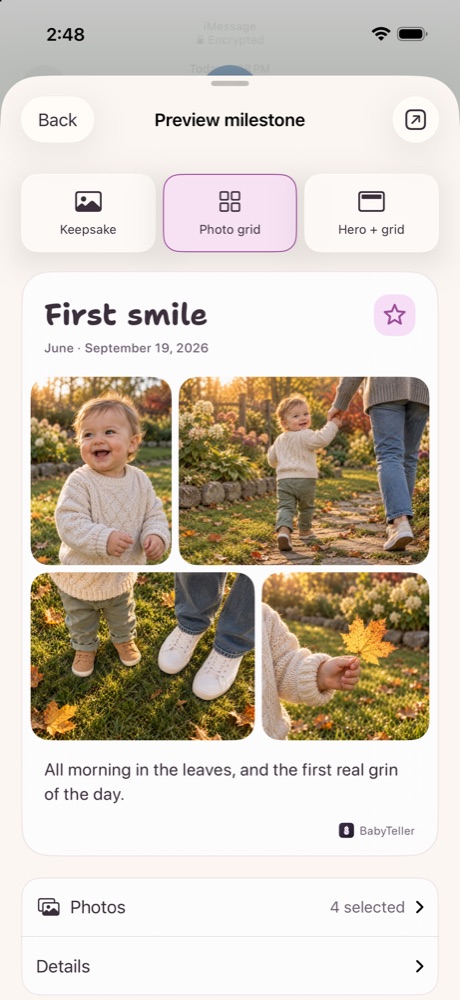 Keepsake card